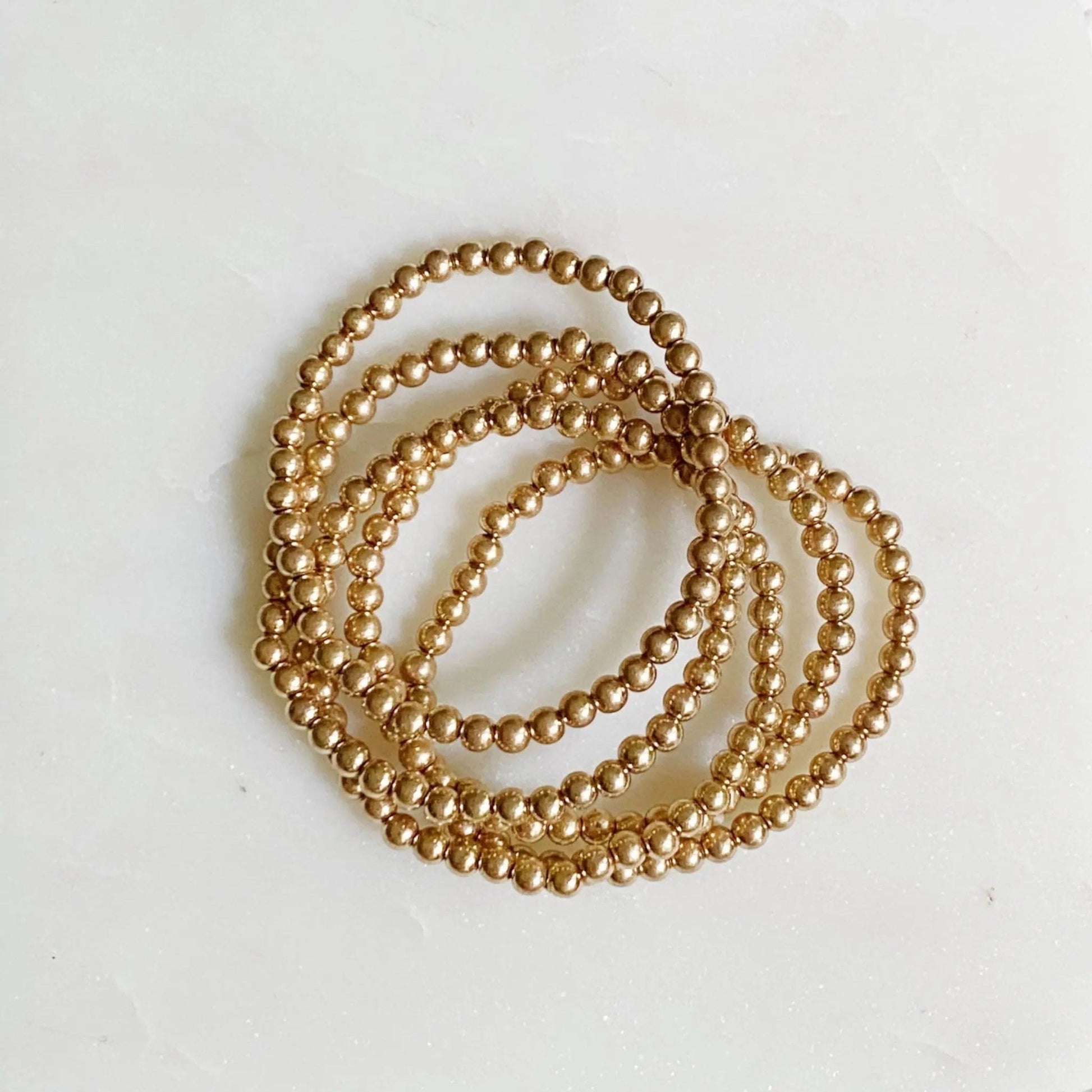 Golden Beads Stackable Bracelet Set Ellison+Young