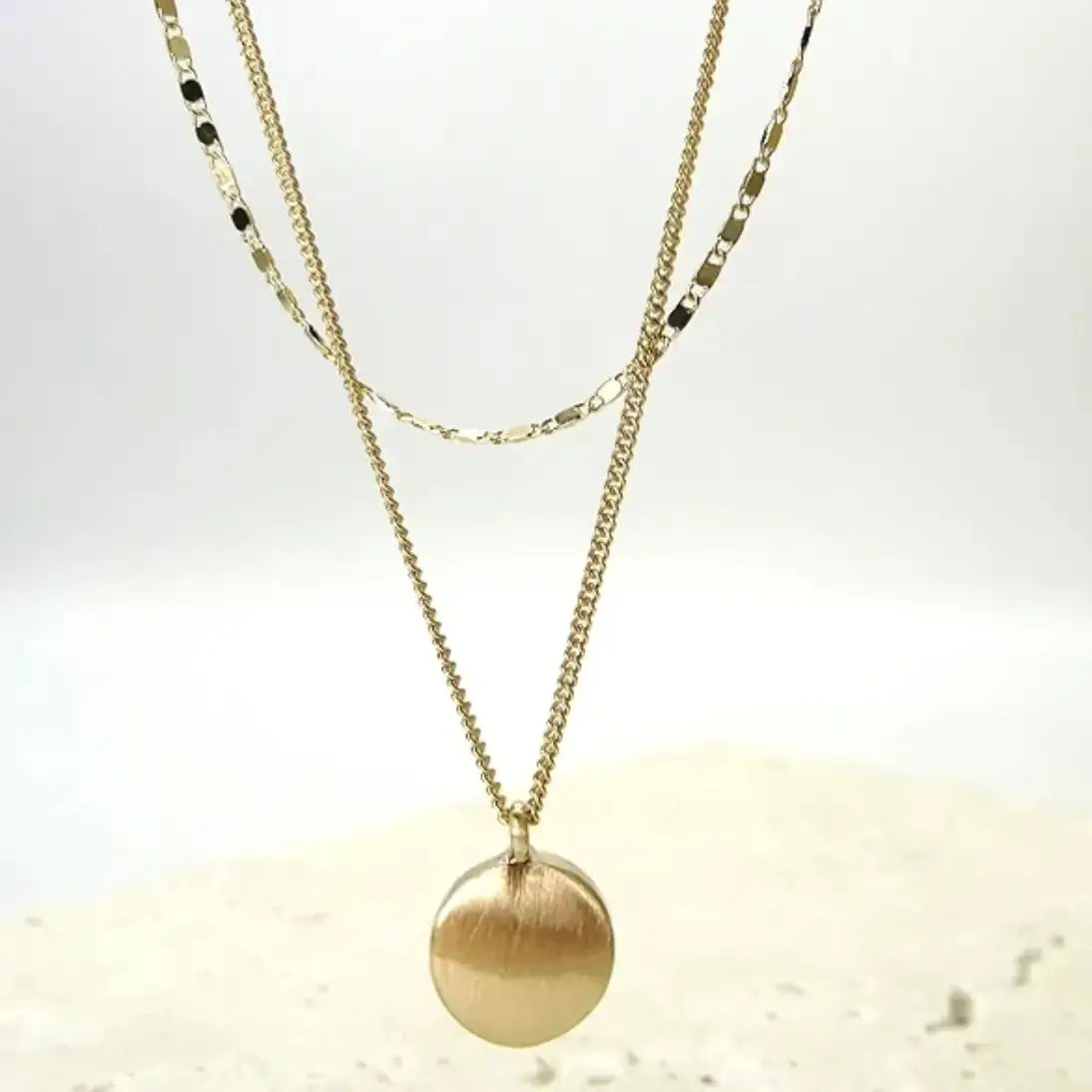 Hannah Multi Chain and Disc Necklace by JOSS+LYN KiKi's Mercato